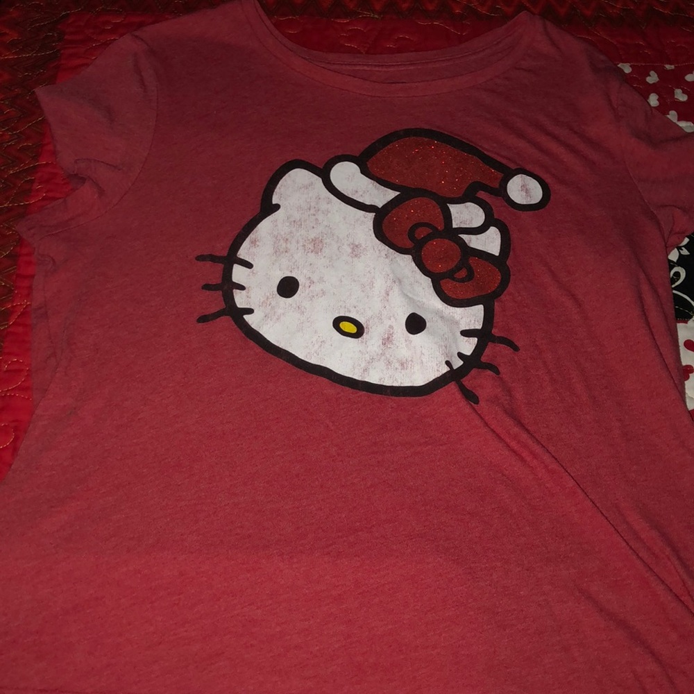 Short sleeve hello kitty Christmas